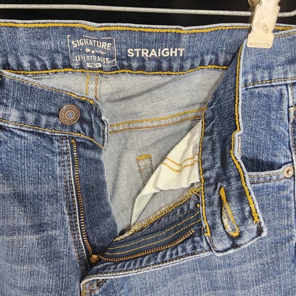 Straight cut Levi Strauss Signature Gold jeans W-29 L-30 Actual fit 30.5/30 - Picture 10 of 12